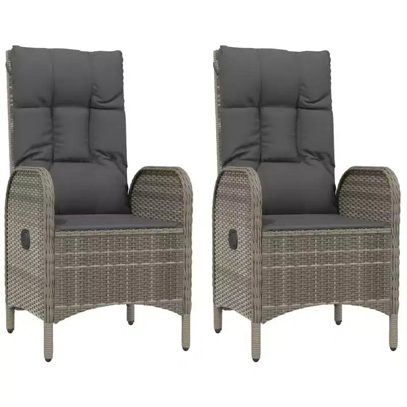 vidaXL Outdoor Chair Poly rattan and steel Ergonomic