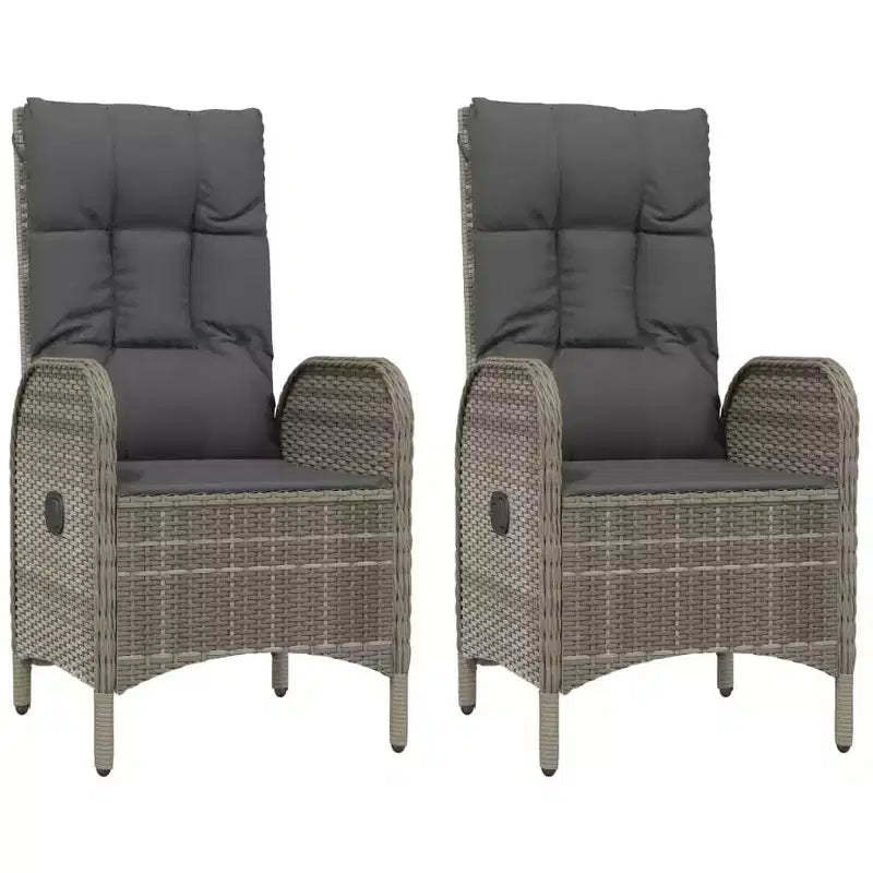 vidaXL Outdoor Chair Poly rattan and steel Ergonomic