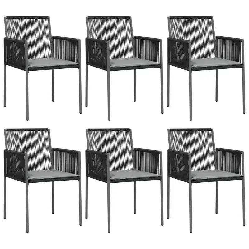 vidaXL Garden Chair Set of 6 PE rattan Standard Durable