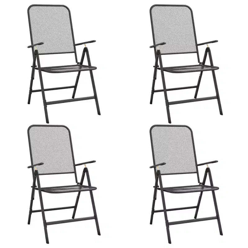vidaXL Folding Garden Chair Set of 2
