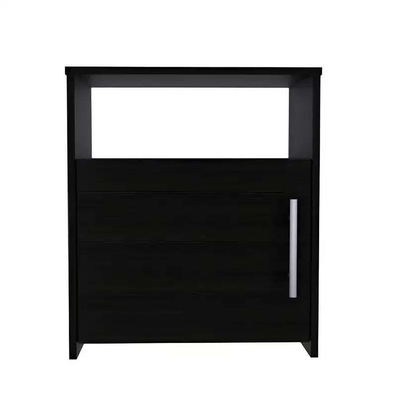 HomeRoots 23 Black Wood Nightstand
