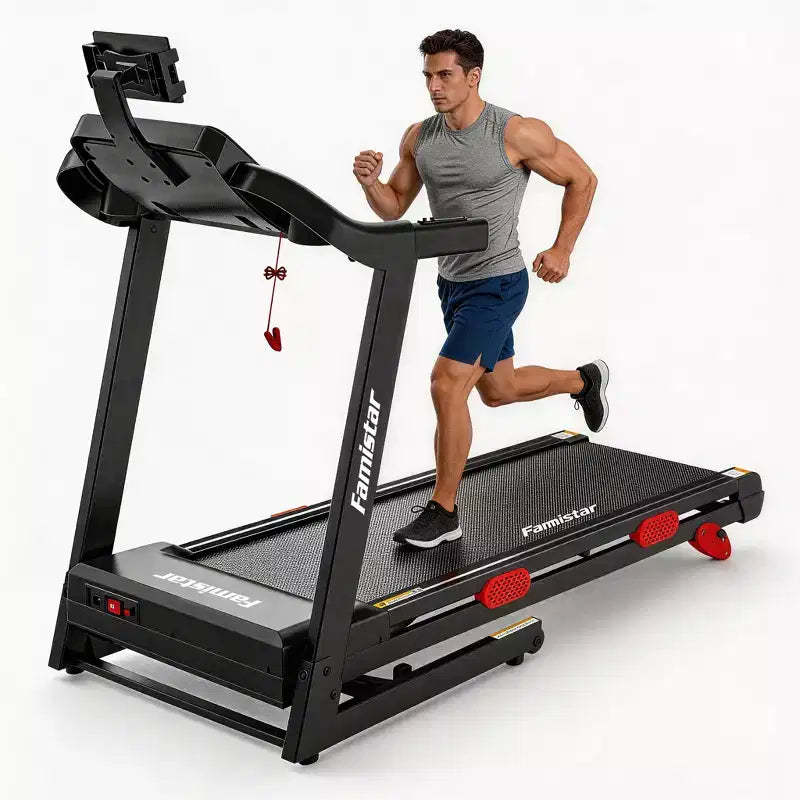 Home Treadmill with Quiet Motor, 0.69 MPH Speed, Incline, 350 lb Capacity, LED Display & Bluetooth