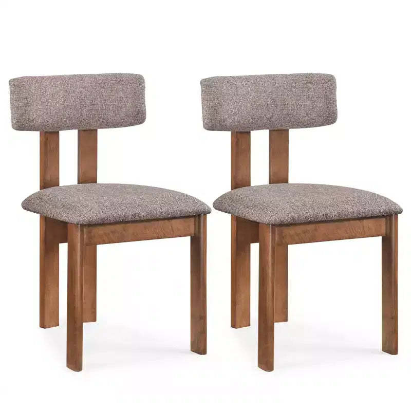 Costway Dining Chairs Set of 2/4 Upholstered Kitchen Side Chairs with Curved Backrest
