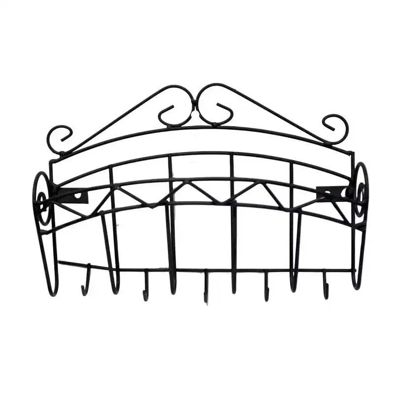 Home Collection Black Wrought Iron Wall Key Rack