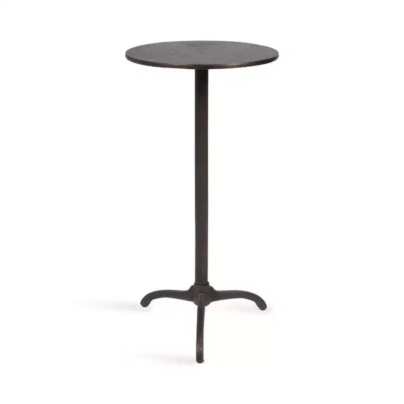 Kate and Laurel Henshall Metal Round Side Table, Bronze, 12x12x24