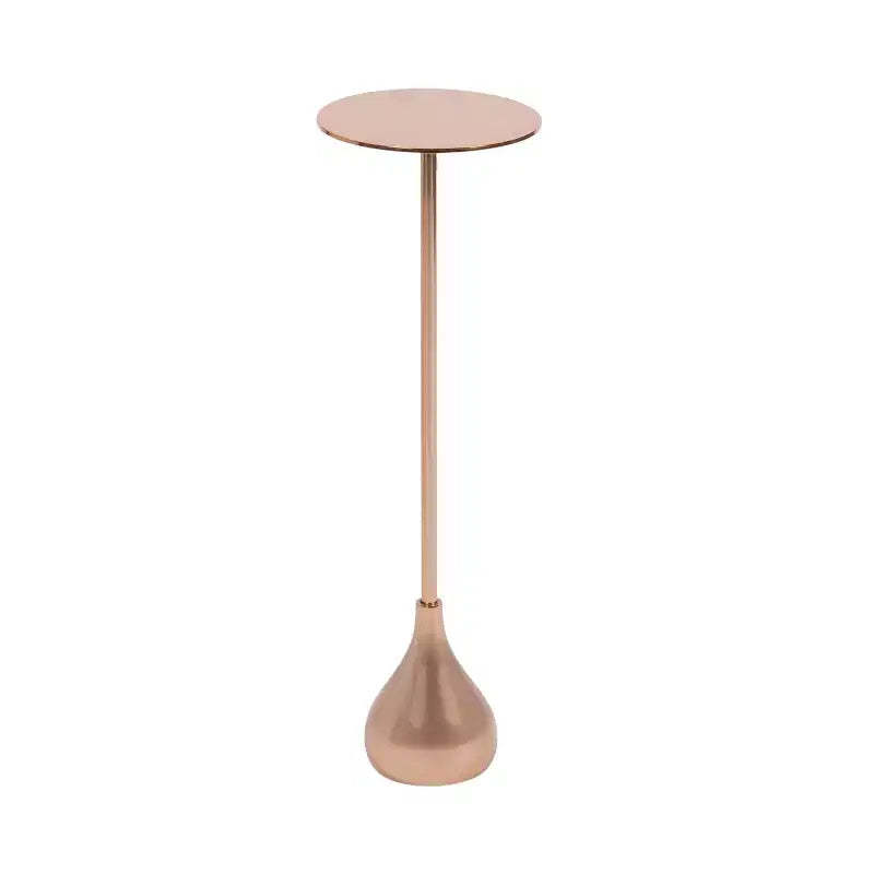 Kate and Laurel Hersi Metal Drink Table, Rose Gold, 7x7x20