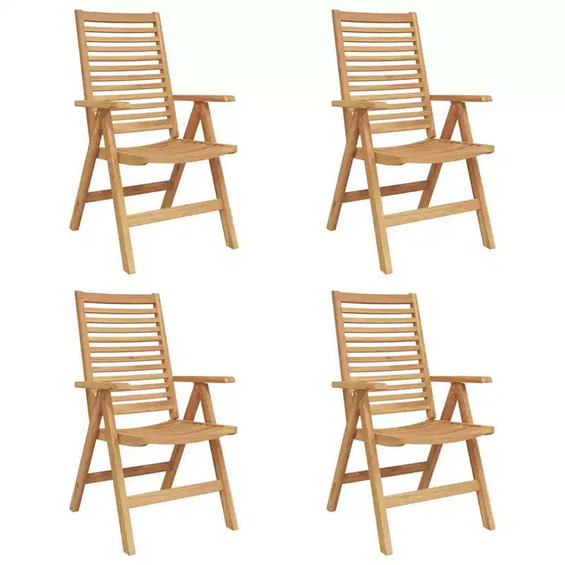 vidaXL Garden Chair 4 pcs 52 x 64.5 x 108 cm Solid teak wood