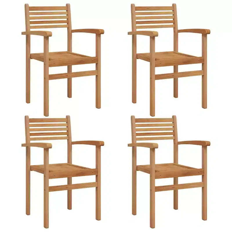 vidaXL Chair 8 pcs 56 x 55 x 90.5 cm Solid Teak Wood