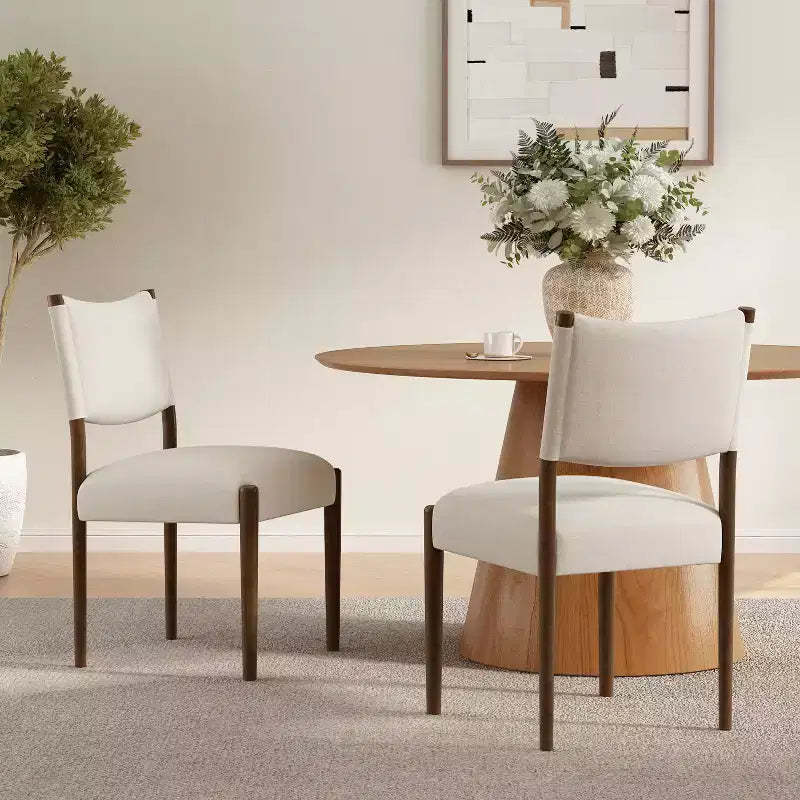 Christopher Knight Home Harry Modern Rubberwood Upholstered Dining Chairs (Set of 2)