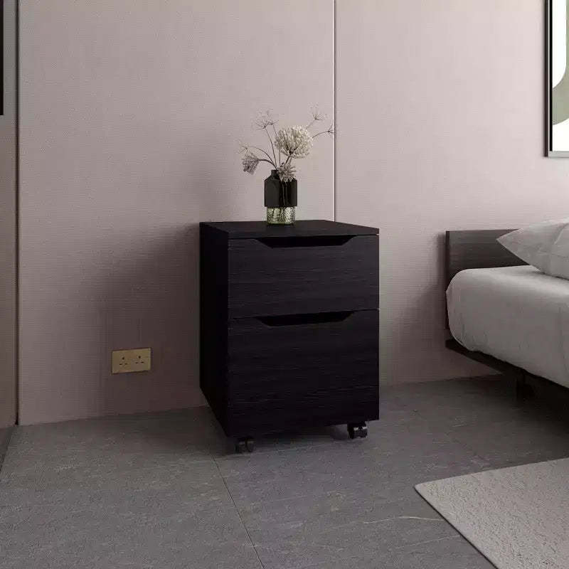 Ethan Open Shelves Sleek Modern Nightstand for Bedroom Living Room