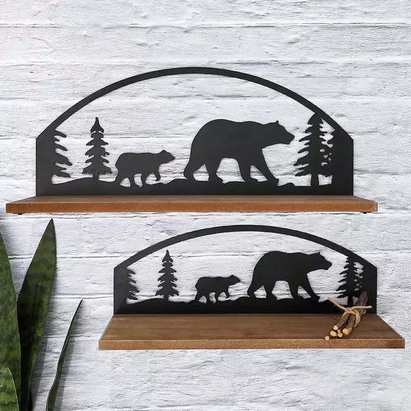 The Lakeside Collection Rustic Cabin Lodge Style Wall Shelves Set of 2 -