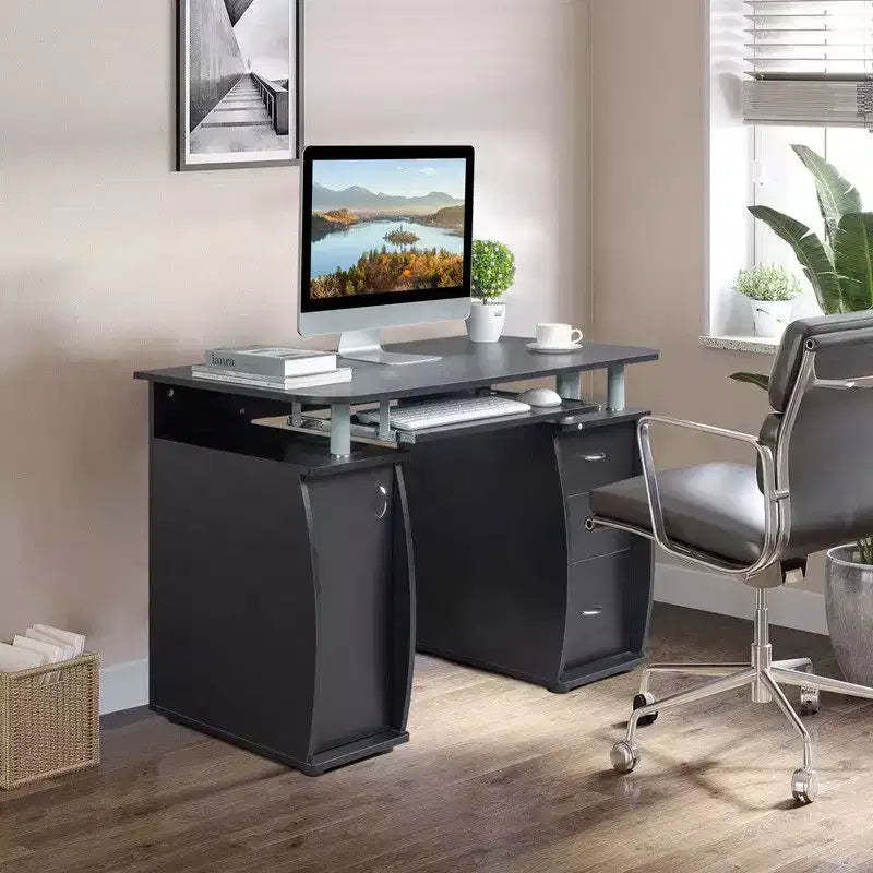 Karlhome 45.3in Solid Wood Computer Desk