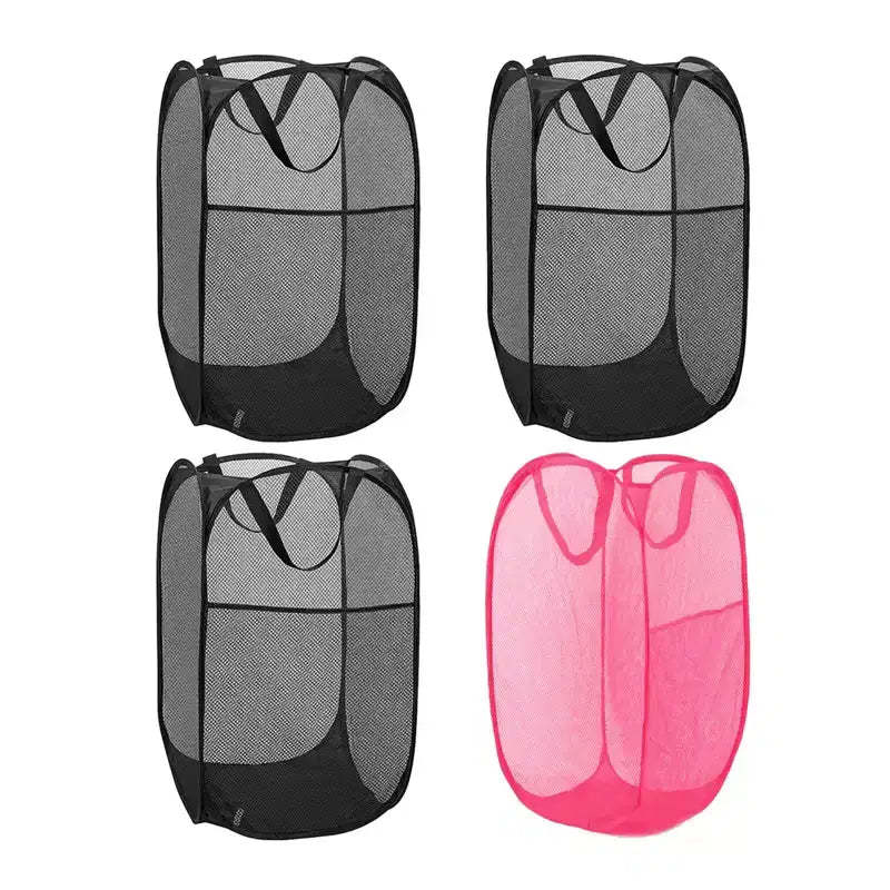 Narwey Pop Up Hamper 4Pcs, Mesh Pop Up Laundry Hampers