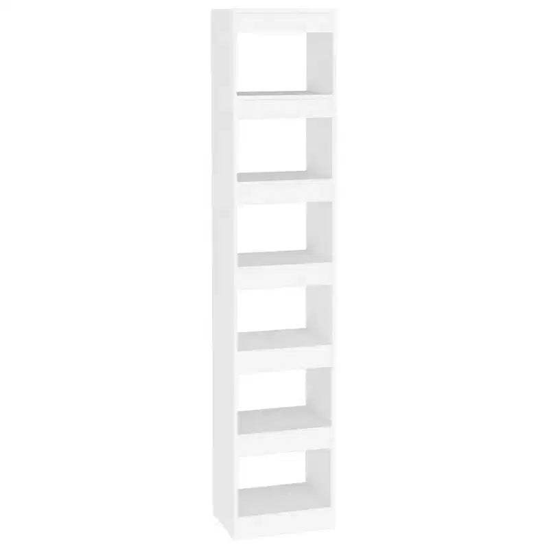 vidaXL Book Cabinet White Engineered Wood 15.7x11.8x77.9 in