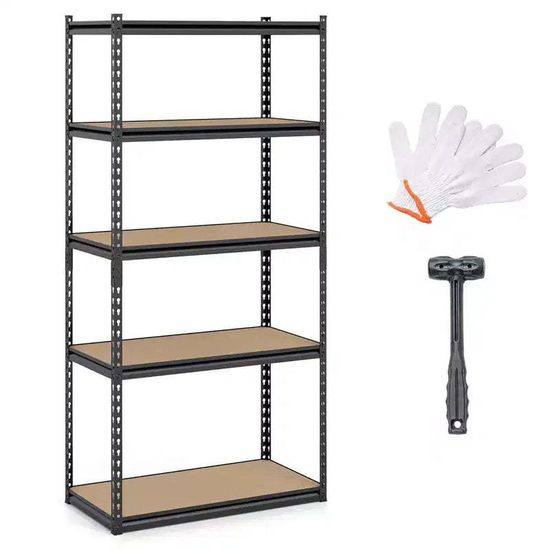 Gymax 5-Tier Garage Shelving Unit 2200 LBS Heavy Duty Metal Storage Shelves for Pantry