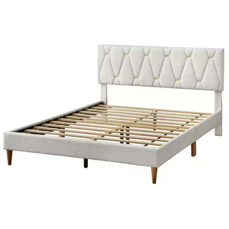 Lifestorey Vivienne Boucle Queen Bed