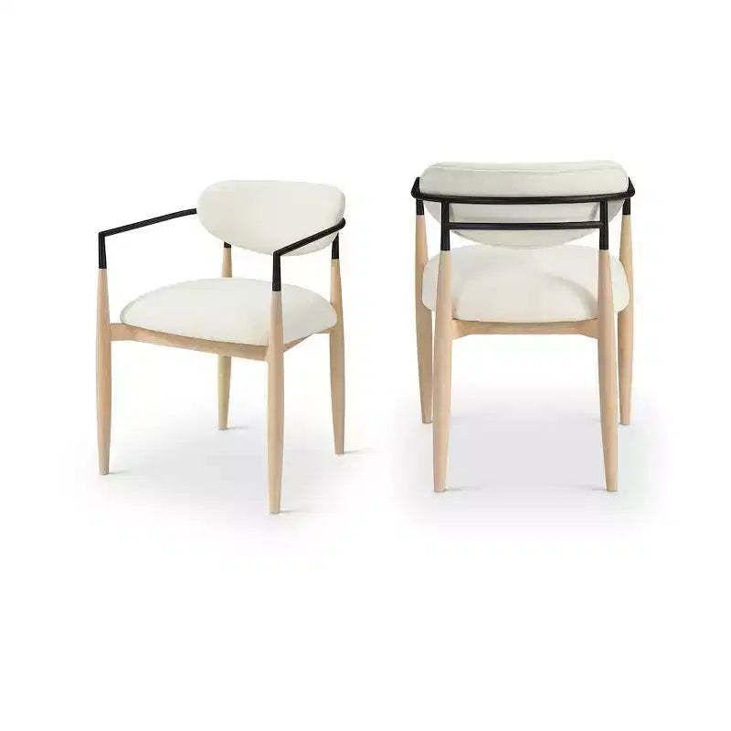 Meridian Furniture Riccio Performance Fabric Upholstered Dining Arm Chair, Set of 2