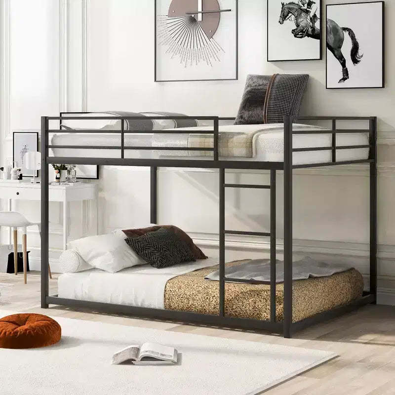 FAMYYT Full Size Metal Bunk Bed?With Ladder, Safety Guaranteed, Easy Assembly
