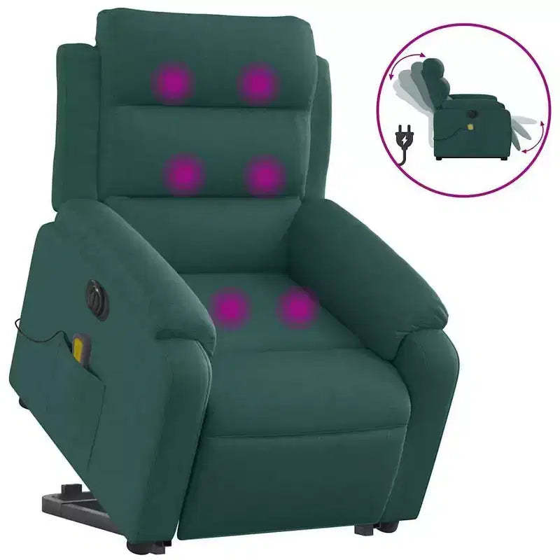 vidaXL Stand Up Massage Recliner Chair Light grey