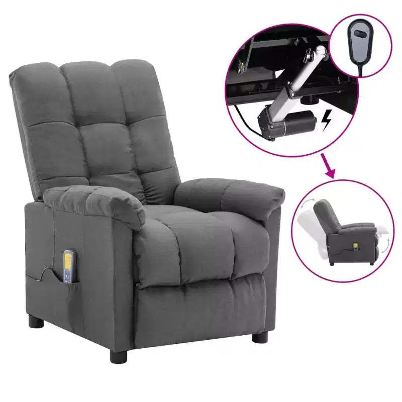 vidaXL Electric Massage Chair Dark grey