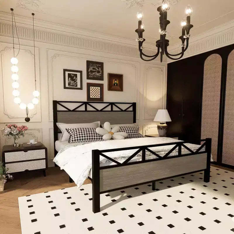 MAYEERTY Full Size Bed Frame, Sturdy Platform Bed with Headboard & Footboard, Easy Assembly for Bedroom