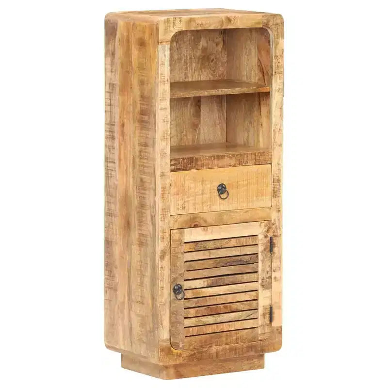 vidaXL Highboard 17.7x12.6x43.3 Rough Mango Wood