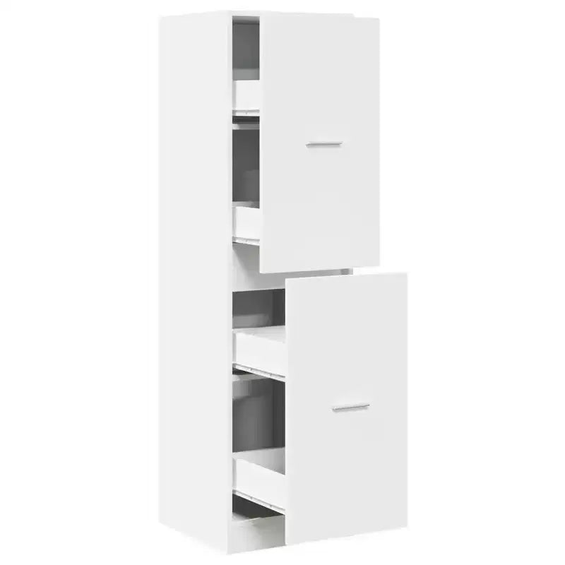 vidaXL Apothecary Cabinet White Engineered wood Medium