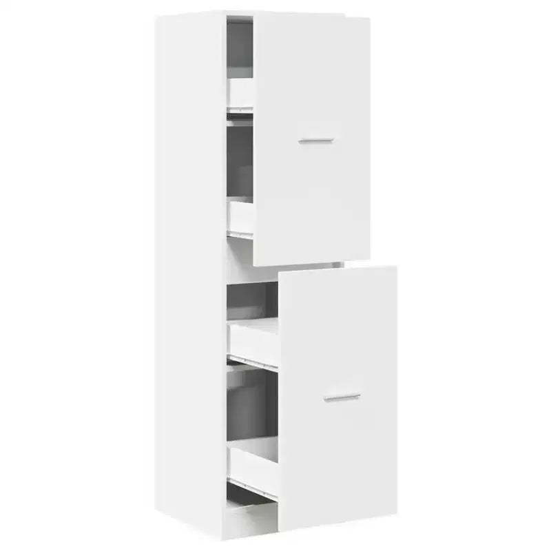 vidaXL Apothecary Cabinet White Engineered wood Medium