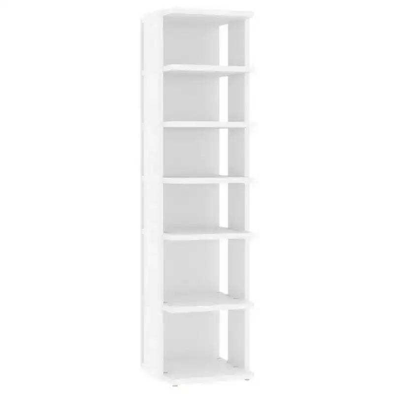 vidaXL Shoe Cabinet White Engineered wood Tall and narrow Shoe Cabinet