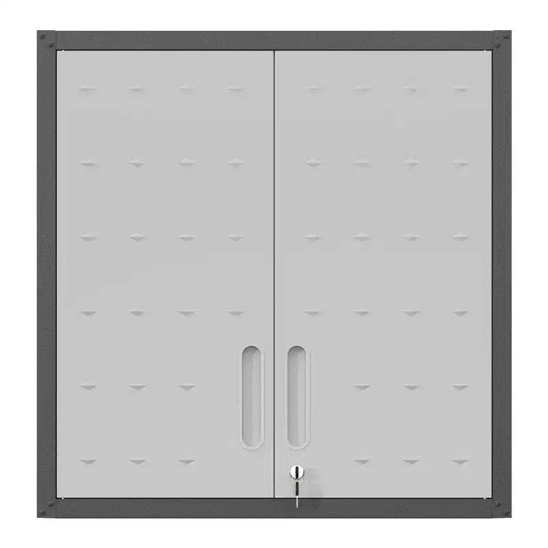 Metal Locking Wall-Mounted Tool Storage Cabinet with 1 Shelf for Garage Warehouse, Office