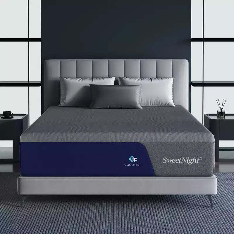Sweetnight 12/14/16 inch CoolNest Medium Cooling Gel Memory Foam Mattress With CertiPUR-US and ACA Certified