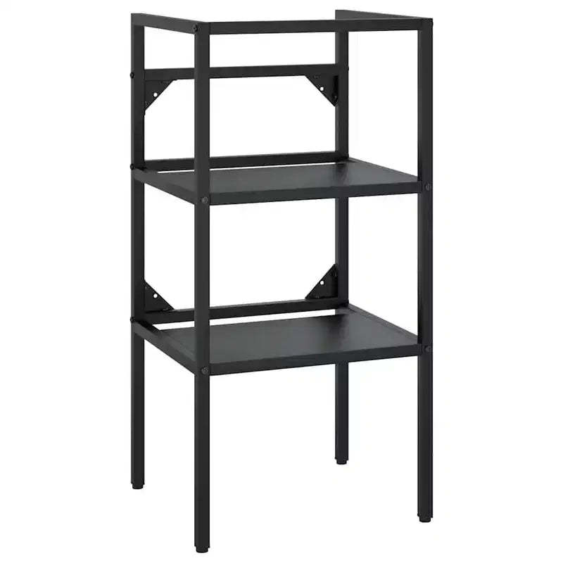 vidaXL Bathroom Washbasin Frame Black Iron Medium