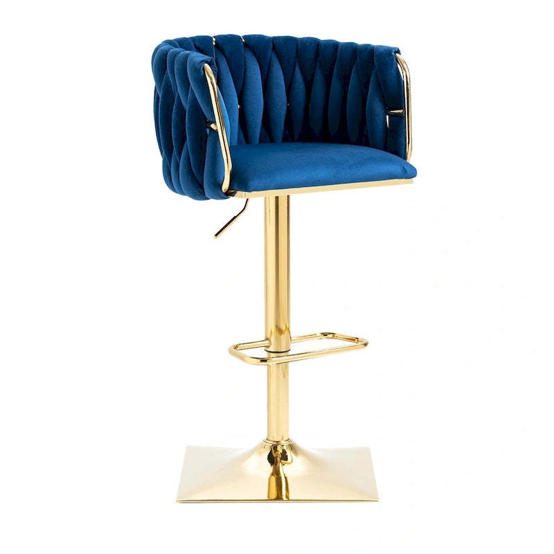 Navy 20.87 360 Swivel Barstools with Back (Set of 2)
