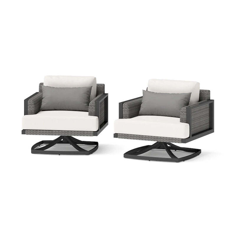 Vistano 2 Piece Sunbrella Outdoor Patio Club Chairs Set - Gray