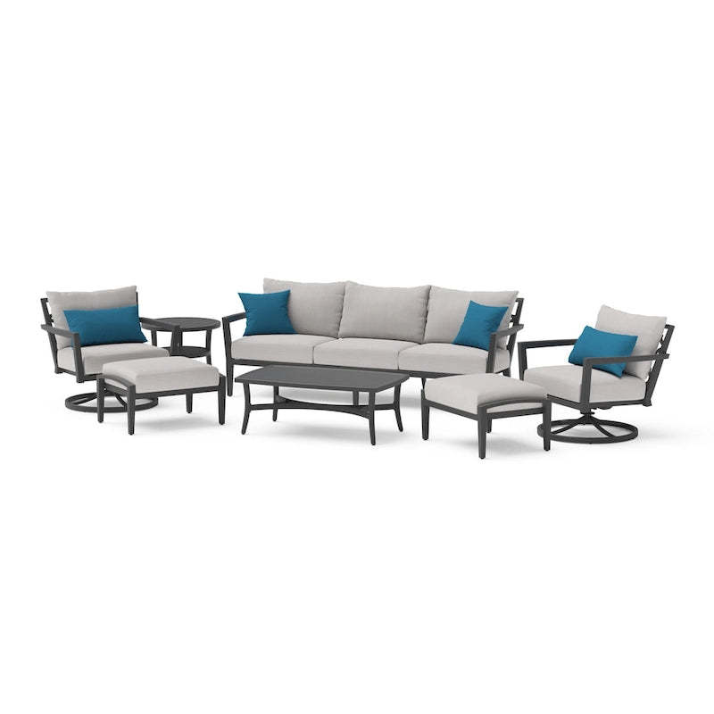 Venetia 7 Piece Sunbrella Outdoor Patio Motion Seating Set