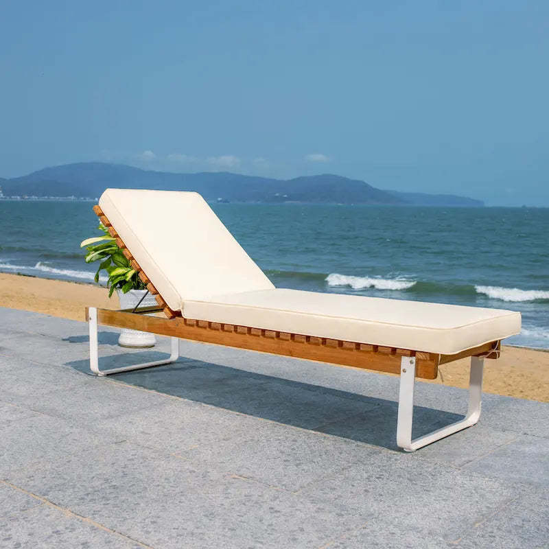 SAFAVIEH Outdoor Living Nuca Sunlounger - 23W x 74D x 17H