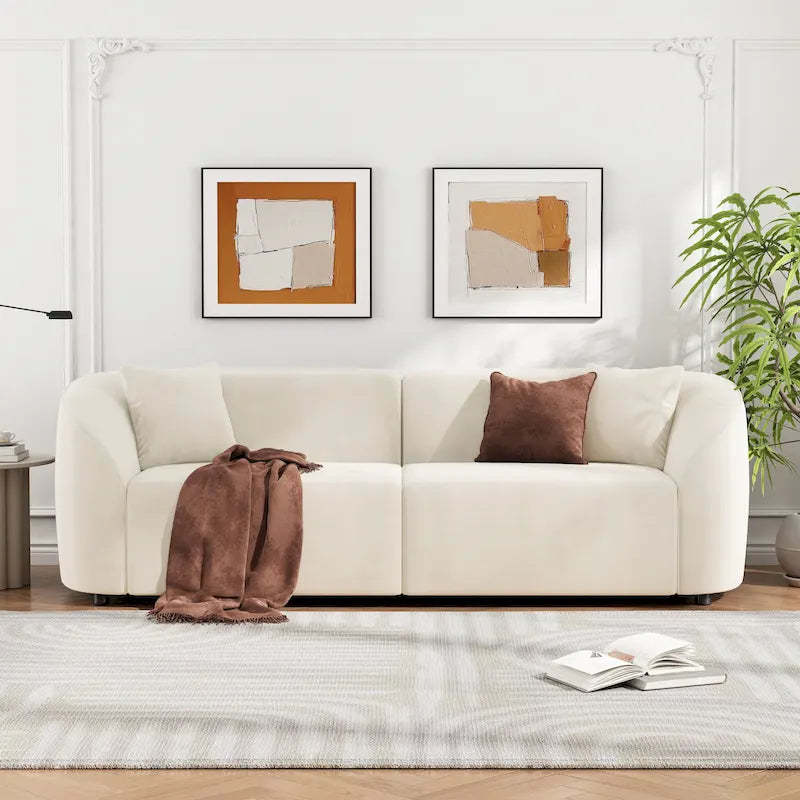 Christopher Knight Home - Allegra Sculptural 87 Curved Sofa