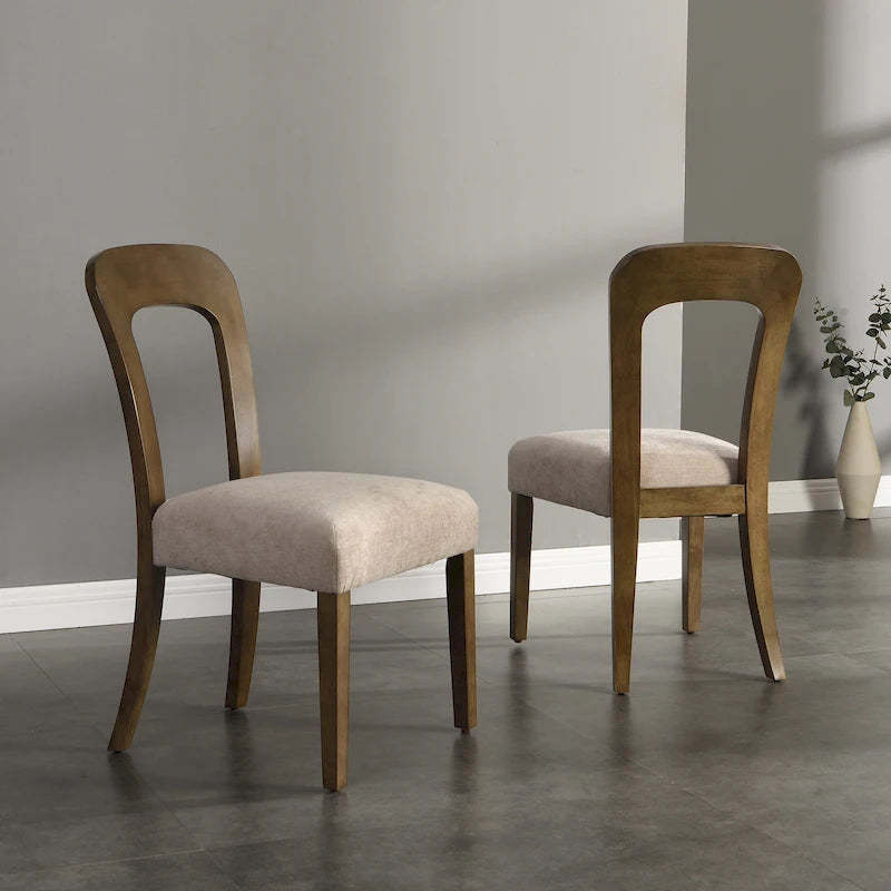 Christopher Knight Home - Adrian Upholstered Dining Chairs, Comfortable Seating with Sturdy Wood Frame, Set of 2