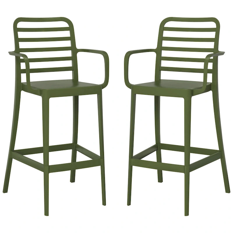 Frond and Form 29.5 Inch Outdoor Bar Stool (Set of 2)