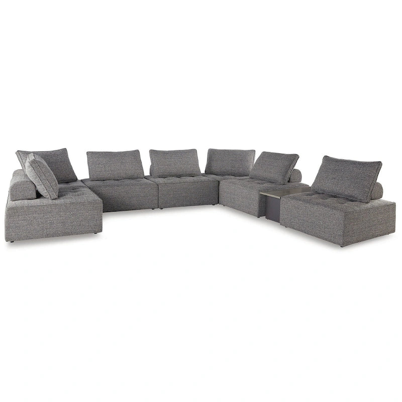 Signature Design by Ashley Bree Zee Gray 8-Piece Outdoor Sectional - 152 W x 152 D x 35 H