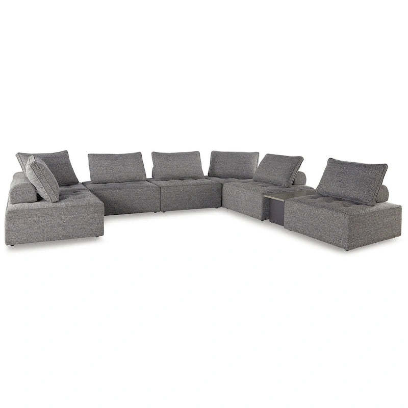 Signature Design by Ashley Bree Zee Gray 8-Piece Outdoor Sectional - 152 W x 152 D x 35 H