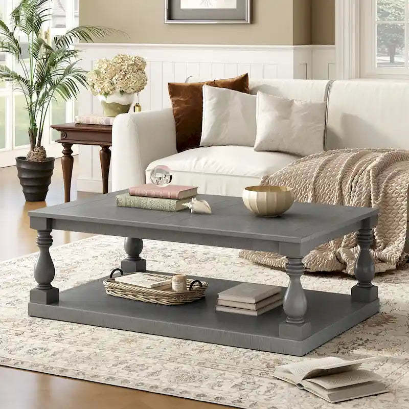 45 Vintage Coffee Table with Vase Legs