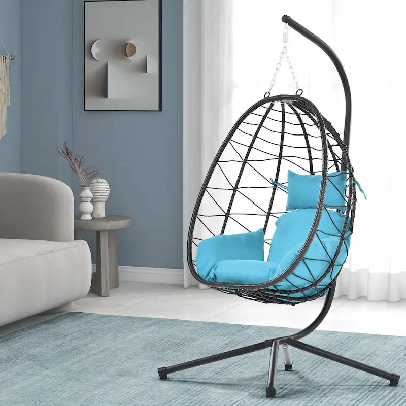 Stand Patio Wicker Swing Chair