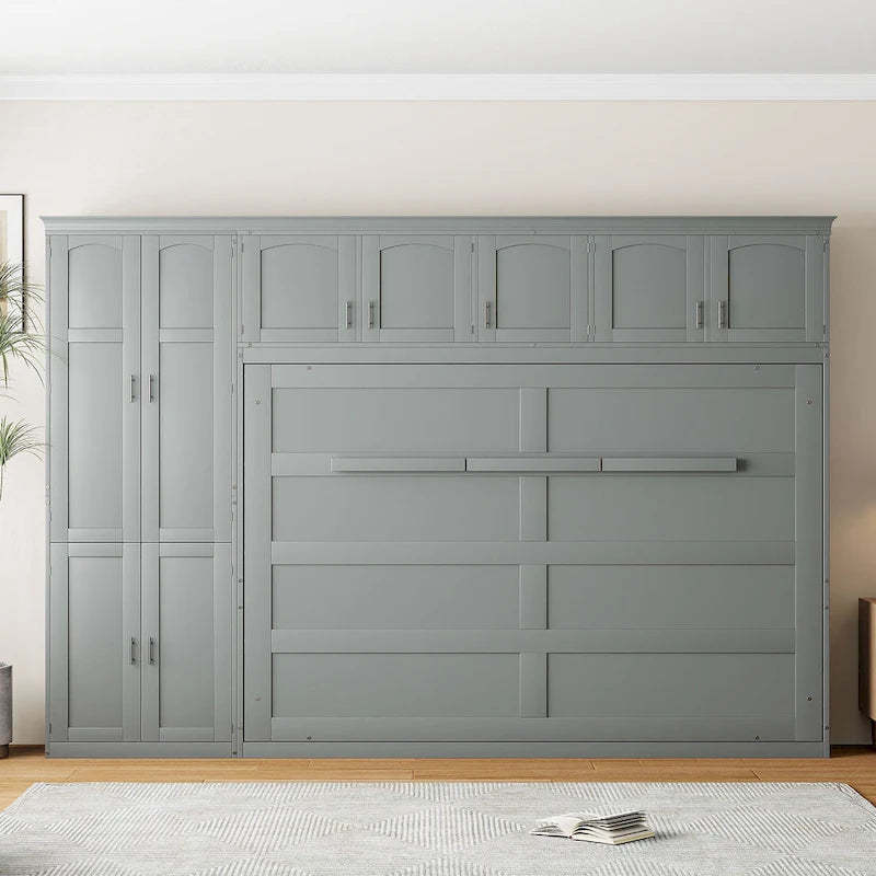 Queen Smart Murphy Bed with Wardrobe & Storage, Customizable System