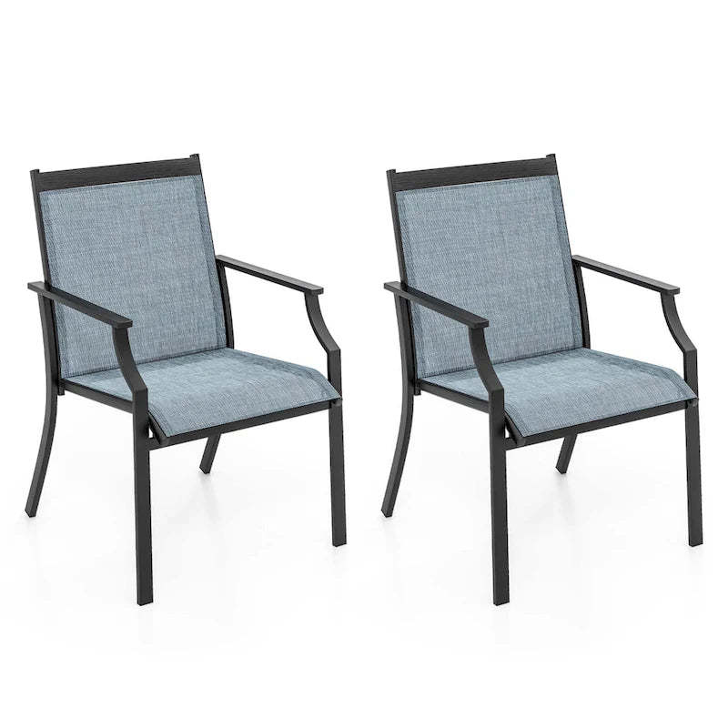 Costway 2 Piece Patio Dining Chairs Large Outdoor Chairs with - See Details