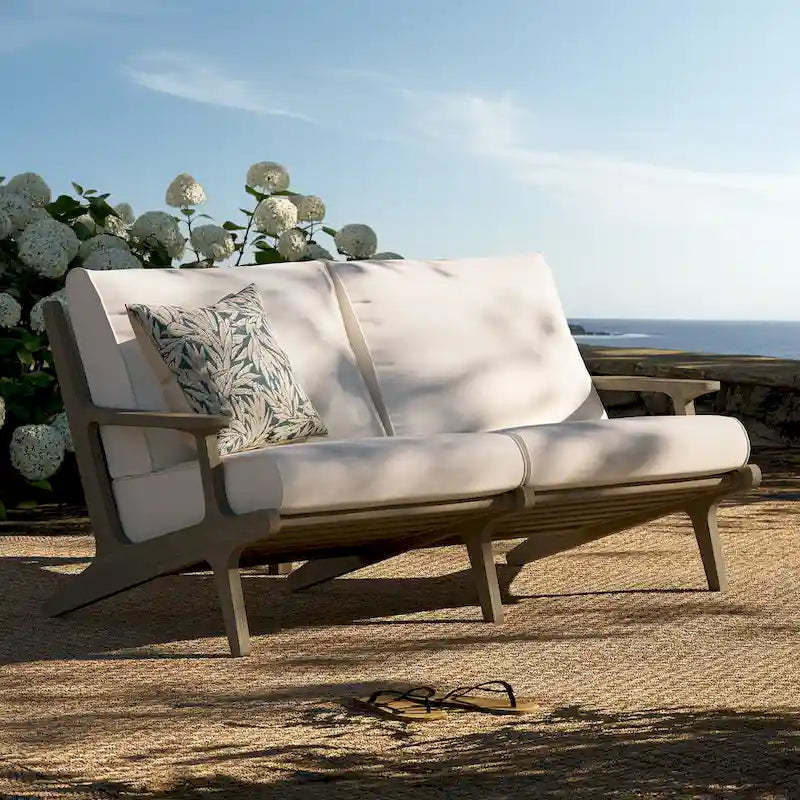 Saratoga Outdoor Patio Teak Wood Loveseat