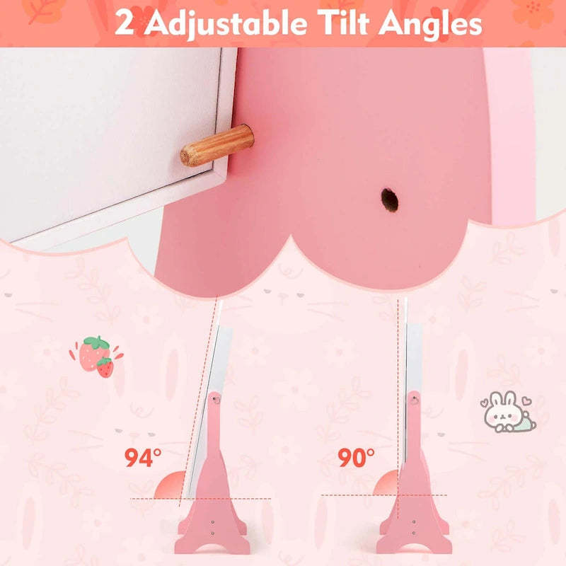 Costway Kids Jewelry Cabinet Standing Children Jewelry Organizer with - See Details