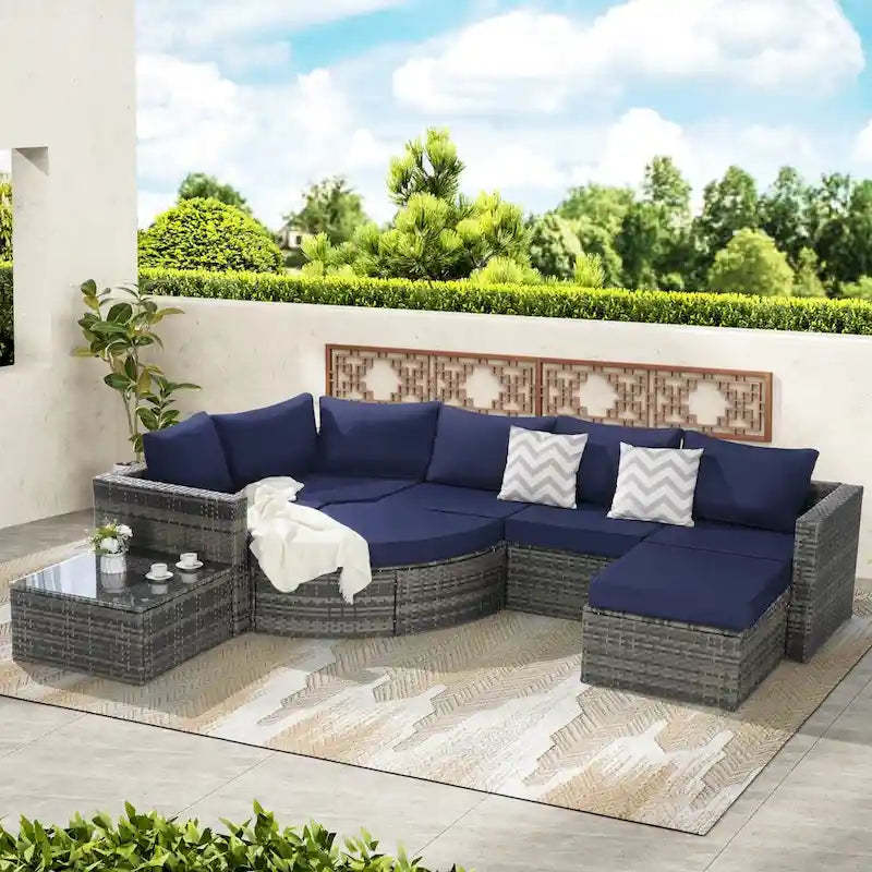 Outdoor Patio Sofa Set for Poolside Relaxation and Entertainment
