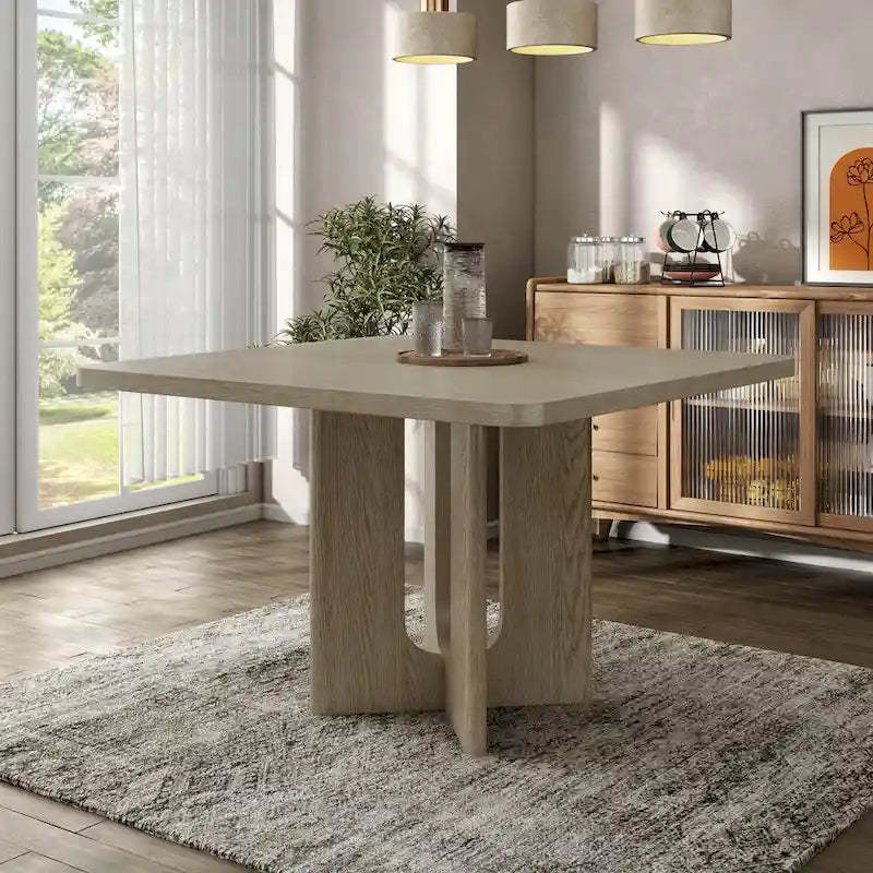 Furniture of America Piez Modern 54-inch Square Solid Wood Counter Height Dining Table
