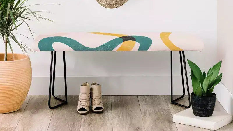 ThirtyOne Illustrations Streamers Bench Pink - Deny Designs